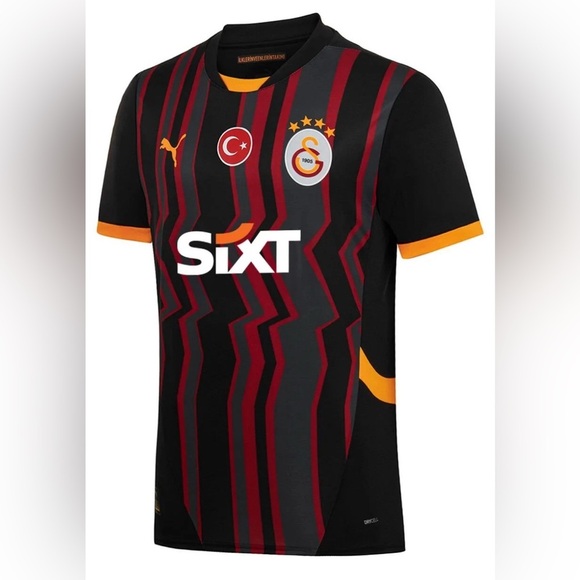 Puma Other - “Galatasaray SK” (Turkey) Men's Black and Red Jersey with Orange Accents
